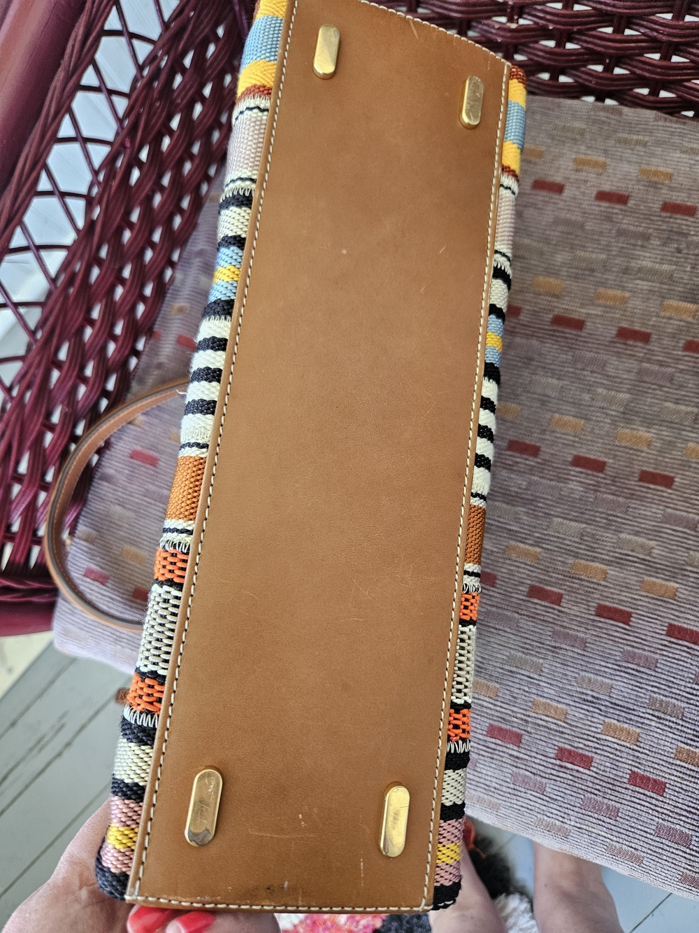Tory Burch Lee Radziwill Patchwork Webbing Bag - Picture 10 of 12